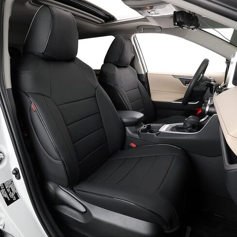 EKR Custom Fit Elantra Car Seat Covers for Select Hyundai Elantra SE,SEL 2021 2022 2023 2024 & Hybrid Blue 2021 2022 2023 - Leather(Black) in Kuwait