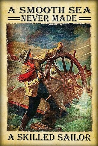 خمر القصدير علامة معدنية ملصق لوحة البحر السلس لم يصنع بحار ماهر سفينة شراعية ملصق علامة معدنية الحديد اللوحة الرجعية جدار ديكور للمنزل فندق المقاهي علامة هدية 6x8 بوصة in Kuwait