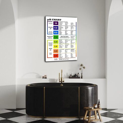 Alkaline Foods Chart,Alkaline Diet Balance Sheet PH Food Chart Poster PH Chart Poster Canvas Painting Wall Art Poster for Bedroom Living Room Decor 12x18inch(30x45cm) Unframe-style in Saudi Arabia