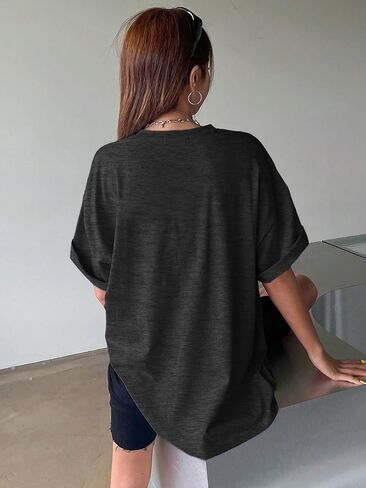 FASHGL Magic Word T Shirt Women Funny Animal Graphic Print Pine Tree Shirts Casual Short Sleeve Nature Tee Tops in Kuwait