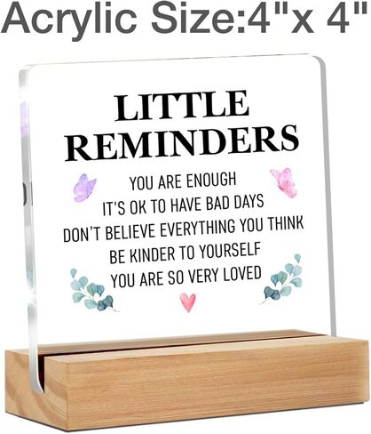 Inspirational Gifts for Women Men, Resilience Quote Resilience Definition Clear Acrylic Desk Decorative Sign for Home Office, 4 x 4 Inches in Saudi Arabia