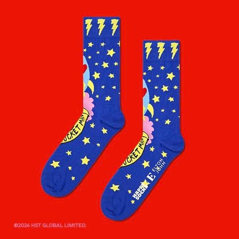 مجموعة Happy Socks مكونة من 3 جوارب Elton John Crew، وصندوق هدايا ملون وممتع مع جوارب ذات طابع موسيقي لمحبي Elton John in Kuwait