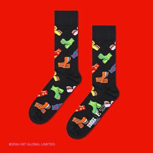مجموعة Happy Socks مكونة من 3 جوارب Elton John Crew، وصندوق هدايا ملون وممتع مع جوارب ذات طابع موسيقي لمحبي Elton John in Kuwait