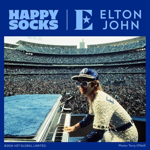مجموعة Happy Socks مكونة من 3 جوارب Elton John Crew، وصندوق هدايا ملون وممتع مع جوارب ذات طابع موسيقي لمحبي Elton John in Kuwait