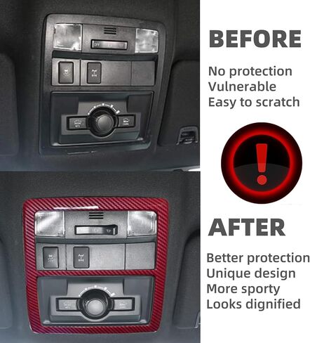 Fit for Toyota Tacoma 2016 2017 2018 2019 2020 2021 2022 2023 Car Inner Front Row Roof Reading Light Panel Trim Interior Car Accessories (Carbon Fiber Pattern) in Kuwait