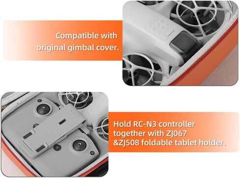 DJI Neo Case, Carry Case for DJI Neo Portable PU Leather Storage DJI Neo Accessories, Shoulder Bag for DJI Neo Fly More Combo, Compatible for DJI MINI 4K/Mini 2, RC-N3 Remote Controller in Saudi Arabia