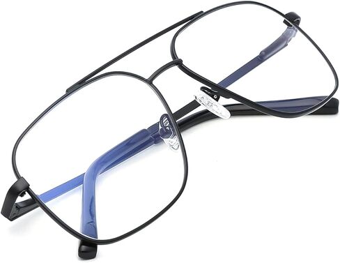 ZÉRO D Blue Light Glasses Aviator Blue Light Blocking Glasses for Men Women Double Bridge Computer Gaming Glasses in Saudi Arabia