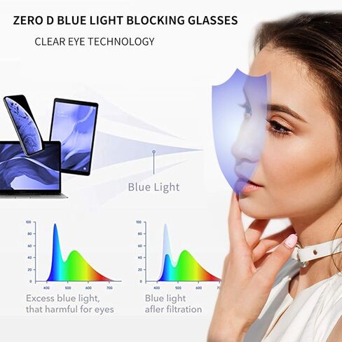 ZÉRO D Blue Light Glasses Aviator Blue Light Blocking Glasses for Men Women Double Bridge Computer Gaming Glasses in Saudi Arabia