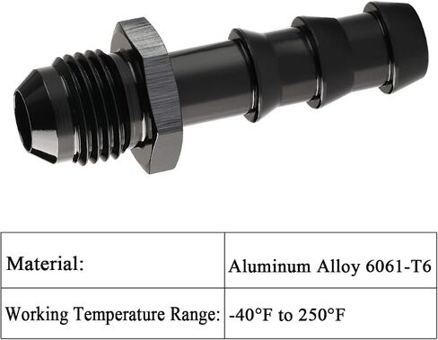 2 Packs 6AN Male Flare to 1/4" NPSM Transmission Cooler Adapter Fitting, 6an Transmission Fitting Fits 200-4R, 700R4, TH350, TH400, 4L60E, TR6060, AOD 4R100, 4R70W, C5 Aluminum Black in Kuwait