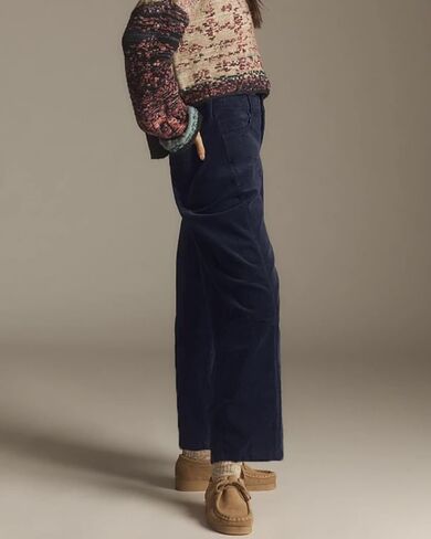Kedera Mid Rise Barrel Jeans for Women Corduroy Wide Leg Denim Pants Baggy Boyfriend Jeans with Pockets in Saudi Arabia