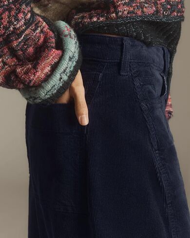 Kedera Mid Rise Barrel Jeans for Women Corduroy Wide Leg Denim Pants Baggy Boyfriend Jeans with Pockets in Saudi Arabia