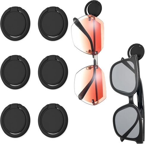 8 Pack Sunglasses Organizer Wall Mounted Sunglasses Holder Hanging Adhesive Sunglass Holder for Wall Round Hanging Eyeglass Holder Wall Hanging Glasses Organizer for Eyeglass Sunglasses Display(White) in Saudi Arabia