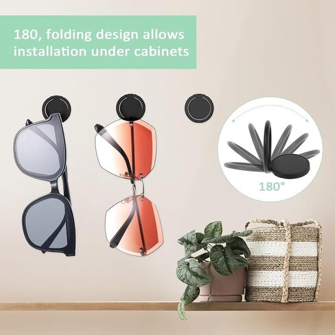 8 Pack Sunglasses Organizer Wall Mounted Sunglasses Holder Hanging Adhesive Sunglass Holder for Wall Round Hanging Eyeglass Holder Wall Hanging Glasses Organizer for Eyeglass Sunglasses Display(White) in Saudi Arabia