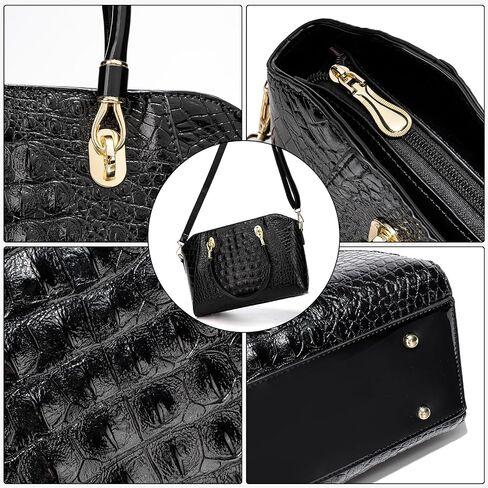 Women Crocodile Pattern Handbag Crossbody Bags for Women Leather Tote Bag Large Capacity Shoulder Bag in Saudi Arabia
