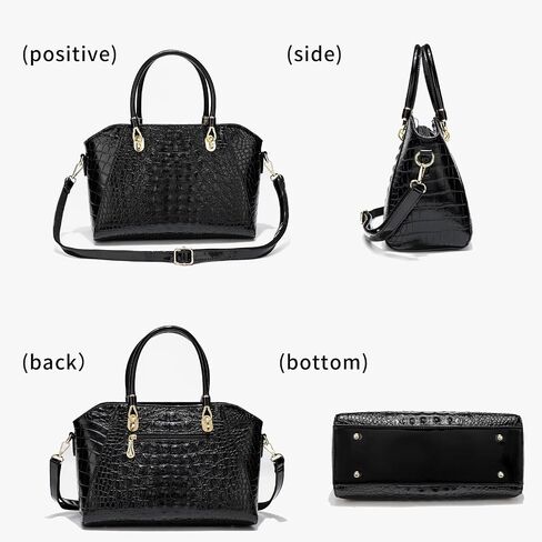 Women Crocodile Pattern Handbag Crossbody Bags for Women Leather Tote Bag Large Capacity Shoulder Bag in Saudi Arabia