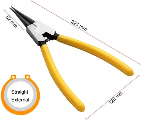 Snap Ring Pliers,Durability Lock Ring Pliers,Ergonomic Retaining Ring Pliers,Labor-Saving Snap-Ring Pliers,Rust-Proof Circlip Pliers,Profession C Clip Pliers. (7 IN Bent External) in Saudi Arabia