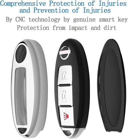 Tukellen متوافق مع غطاء Nissan Key Fob لحافظة Infiniti Key Fob الخاصة الناعمة من مادة TPU لحماية المفاتيح (3 أزرار 4 أزرار 5 أزرار) أحمر in Kuwait