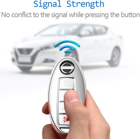 Tukellen متوافق مع غطاء Nissan Key Fob لحافظة Infiniti Key Fob الخاصة الناعمة من مادة TPU لحماية المفاتيح (3 أزرار 4 أزرار 5 أزرار) أحمر in Kuwait