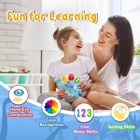 ألعاب حسية لفرز الألوان، ألعاب حركية دقيقة للسفر للأطفال الصغار، أنشطة تعلم ما قبل المدرسة لتهدئة الألعاب الحسية للأطفال المصابين بالتوحد، ألعاب مونتيسوري فيدجيت المطابقة للألوان للأطفال من سن 3 سنوات فما فوق، سمكة ذهبية in Saudi Arabia
