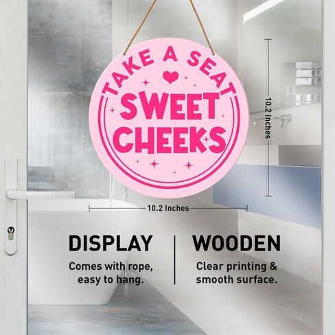 متأخرًا أفضل من القبيح، لافتة حمام للفتيات المضحكة، ديكور وردي لغرفة نوم البنات، مسحوق المرحاض، علامات تعليق على الحائط in Kuwait