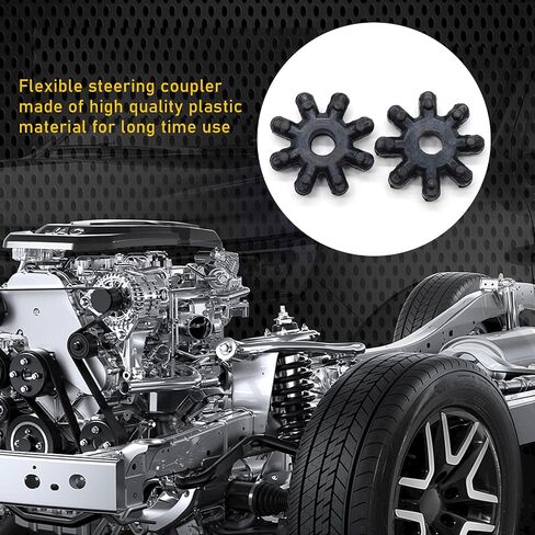 Ziciner 2 PCS Flexible Steering Coupler Replacement, Auto Power Steering Machine Column, 563152K000FFF Plastic Rubber Wheel, Steering Coupling Steering Column Motor Replace Accessories (2PCS) in Kuwait