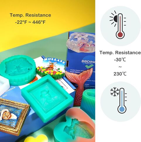BBDINO Silicone Mold Making Kit - Super Elastic Silicone for Mold Making 2 Gallons - Platinum Mold Making Silicone - 1A:1B Mixing- Ideal for Resin Molds, Silicone Molds, Soap Molds Jade Green in Saudi Arabia