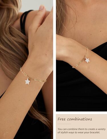Bracelets for Women Sets 316L Hypoallergenic Surgical Steel Link Bracelets Womens Heart Bracelets Mother's Day Valentine's Day Christmas Day Gifts for Womens in Saudi Arabia