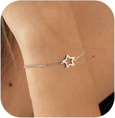 Bracelets for Women Sets 316L Hypoallergenic Surgical Steel Link Bracelets Womens Heart Bracelets Mother's Day Valentine's Day Christmas Day Gifts for Womens in Saudi Arabia