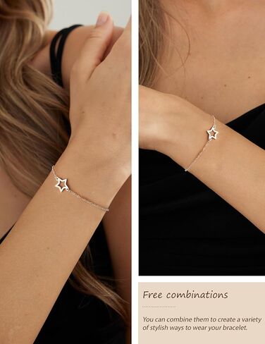 Bracelets for Women Sets 316L Hypoallergenic Surgical Steel Link Bracelets Womens Heart Bracelets Mother's Day Valentine's Day Christmas Day Gifts for Womens in Saudi Arabia