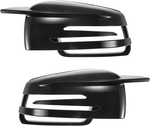 X AUTOHAUX Pair Car Rear View Driver Passenger Side Mirror Cover Cap Replacement Gloss Black for Mercedes-Benz W176 W204 W212 W211 W246 C117 Mirror Guard Covers Exterior Decoration Trims in Saudi Arabia
