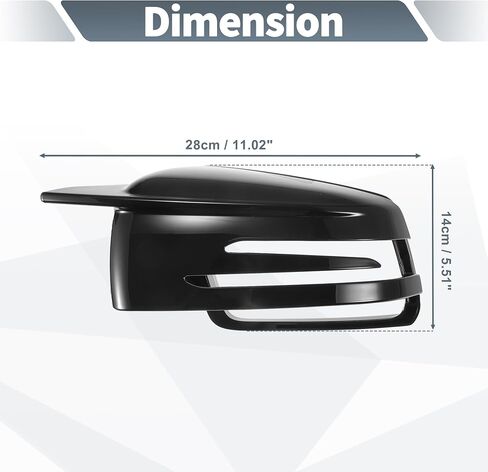 X AUTOHAUX Pair Car Rear View Driver Passenger Side Mirror Cover Cap Replacement Gloss Black for Mercedes-Benz W176 W204 W212 W211 W246 C117 Mirror Guard Covers Exterior Decoration Trims in Saudi Arabia
