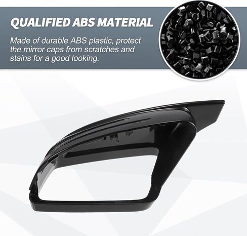 X AUTOHAUX Pair Car Rear View Driver Passenger Side Mirror Cover Cap Replacement Gloss Black for Mercedes-Benz W176 W204 W212 W211 W246 C117 Mirror Guard Covers Exterior Decoration Trims in Saudi Arabia