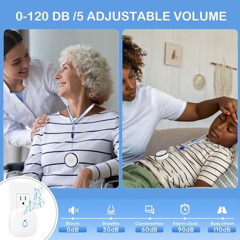 Caregiver Pager Call Button, Wearable Panic Button for Monitoring Elderly Assistance Products, Alert Button Emergency Button Nurse Calling for Seniors Patients Disabled Care, Waterproof in Saudi Arabia