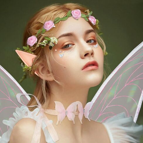 Fairy Wings for Adults,6PCS Fairy Costume Set for Women,Butterfly Wings for Girls Halloween Dress Up Party Favor in Kuwait