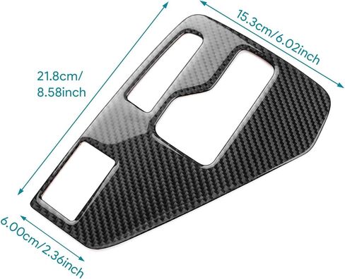 AIRSPEED for Subaru Crosstrek 2024 2025 Impreza 2024 2025 Gear Shift Panel Cover Center Console Soft Carbon Fiber Interior Trim, Black, Style B in Kuwait