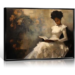 Huabsad Vintage Landscape Flower Portrait Oil Painting Canvas Wall Art Antique Cottage Outdoor Garden Spring Wall Decor Rustic Farmhouse Bedroom Aesthetic Painting Prints 12x16in Unframed