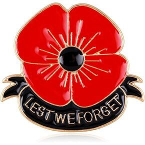 Memorial Day Gifts Enamel Poppy Brooch Pins For Women Flowers Broaches (1PC Poppy)