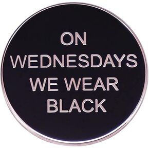 On Wednesdays We Wear Black Movie Enamel Lapel Pin Wednesday Addams Badge Pin Horror Movie Brooch Accessory for Jackets Hat Bag