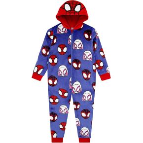 Marvel Onesie | Spidey And His Amazing Friends Boys Onesie | Spiderman Pajamas | Sizes 3T To 8