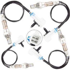 4X Oxygen Sensor 1 & 2 for 2003 2004 2005 Chevrolet Chevy Suburban 1500 Silverado 1500 Escalade Tahoe Sierra 1500 Yukon XL 1500 5.3L Upper + Lower