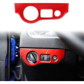 Voodonala for Challenger Charger Real Carbon Fiber Headlight Switches Control Button Knob Trim Decor for 2015-2024+ Dodge Challenger, for 2010-2024+ Dodge Charger Interior Accessories,1pc