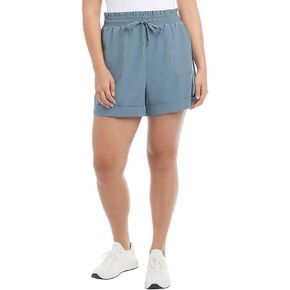 Danskin Womens' Woven Paperbag Shorts (US, Alpha, Small, Regular, Regular, Stormy Weather)