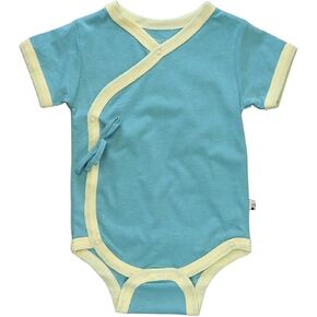 Babysoy Unisex Baby Kimono Bodysuit - Chocolate - 3-6 Months