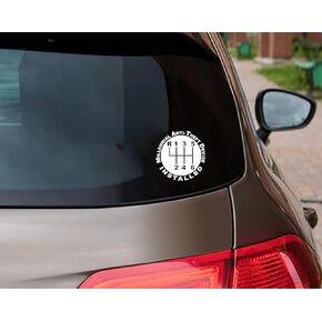 Millennial Anti Theft Device Installed Sticker for Car, Bike, SUV, Truck, Helmet, Laptop, Water Bottle, Notebook, Decal Window, Guitar, Skateboard, Bumper Vinyl Waterproof Sticker 5 inch (White)