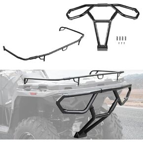 A & UTV PRO Rear Rack Extender & Rear Bumper Kit for Polaris Sportsman 570 450 H.O. 2021-2024, Combined Profile Back Rear Bumper Brush Guard Protector Accessories, Replace OEM # 2884847, 2884841