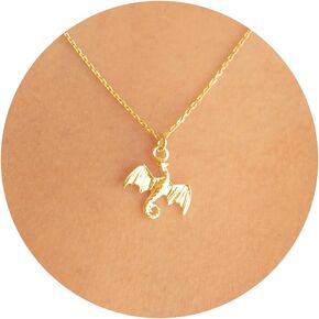 Gold Necklace for Women-14K Gold/Silver Plated Bee,Dragon,Horse,Elephant,Butterfly, Hummingbird, FishNecklace for Women Dainty Simple Jewelry for Women Gifts