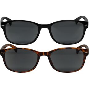 TruVision Readers 9505 Tinted Black/Tinted Tortoise +2.00-2 Pack