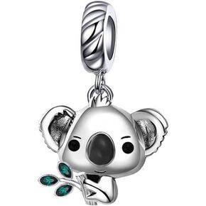 Cute Koala Bear Love Animail Dangle Charms for Bracelets for Mom Daughter Sister friend Bead