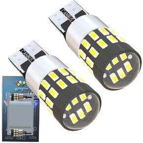 921 لمبة LED عكس الضوء، 912 لمبة LED بيضاء 6000K، 194 W5W 906 T15 W16W LED لمبة DC 12V-24V Canbus السيارات سيارة شاحنة RV قارب التخييم للداخلية الخارجية احتياطية قبة ضوء الكابينة 6 معبأة