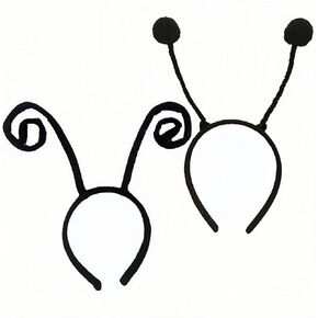 butterfly antenna headband，Costume Favors Accessory, Standard Black Ladybug Bee Insect Hair Band for Halloween Parties (2 Pieces)